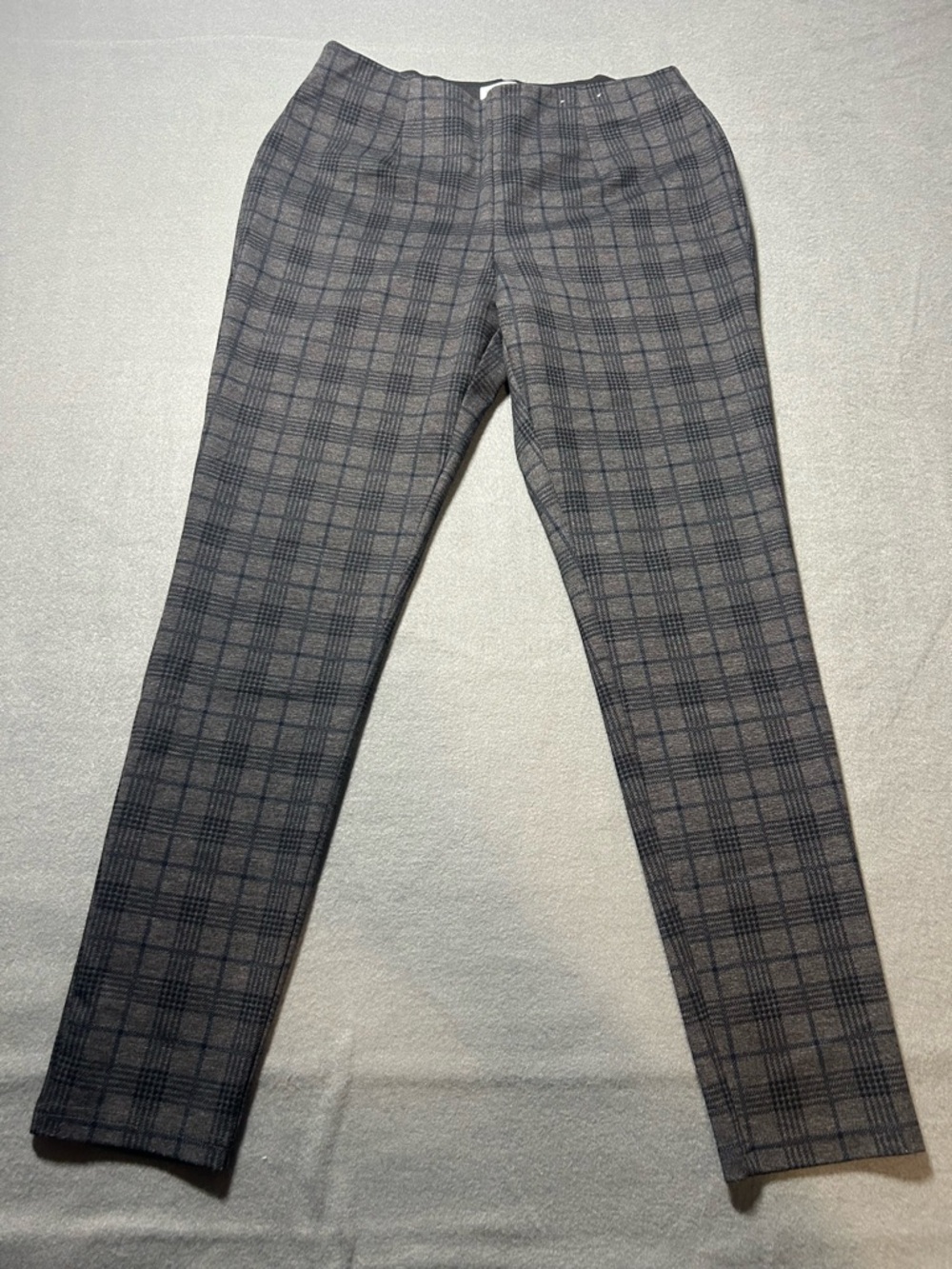 Calvin Klein Gray Plaid Straight Leg Pants